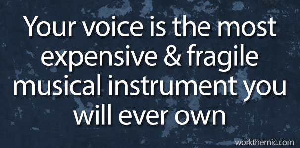 your voice is the most expensive & fragile musical instrument you will ever own